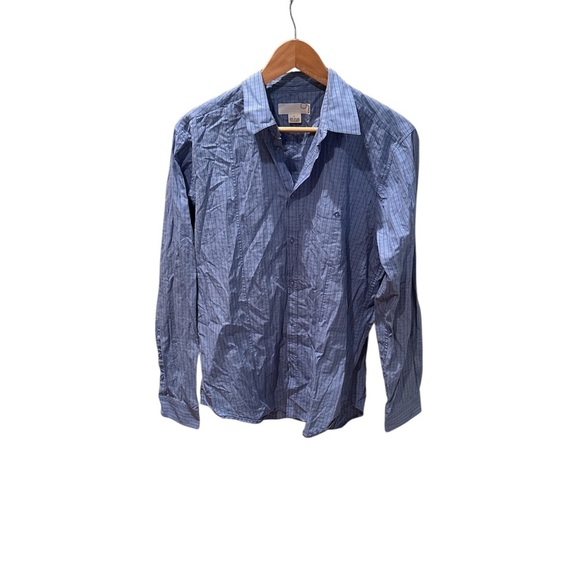 Men's Blue Striped button down Shirt - Picture 1 of 7